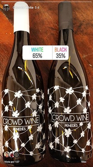 Càpsula blanca vs negra de vi blanc Crowd Wine Penedès