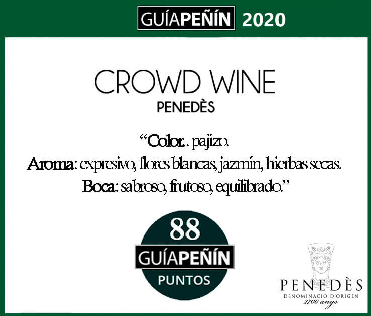 Guía Peñín 2020 puntuación del vino blanco Crowd Wine Penedès Macabeo