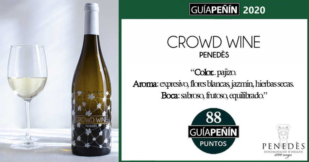 Guía Peñín 2020 valoración del vino blanco Crowd Wine Penedès Macabeo